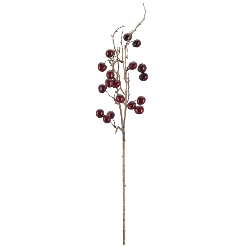 Kunstig kirsebærgren med bordeaux kirsebær, 78 cm, fra Homae