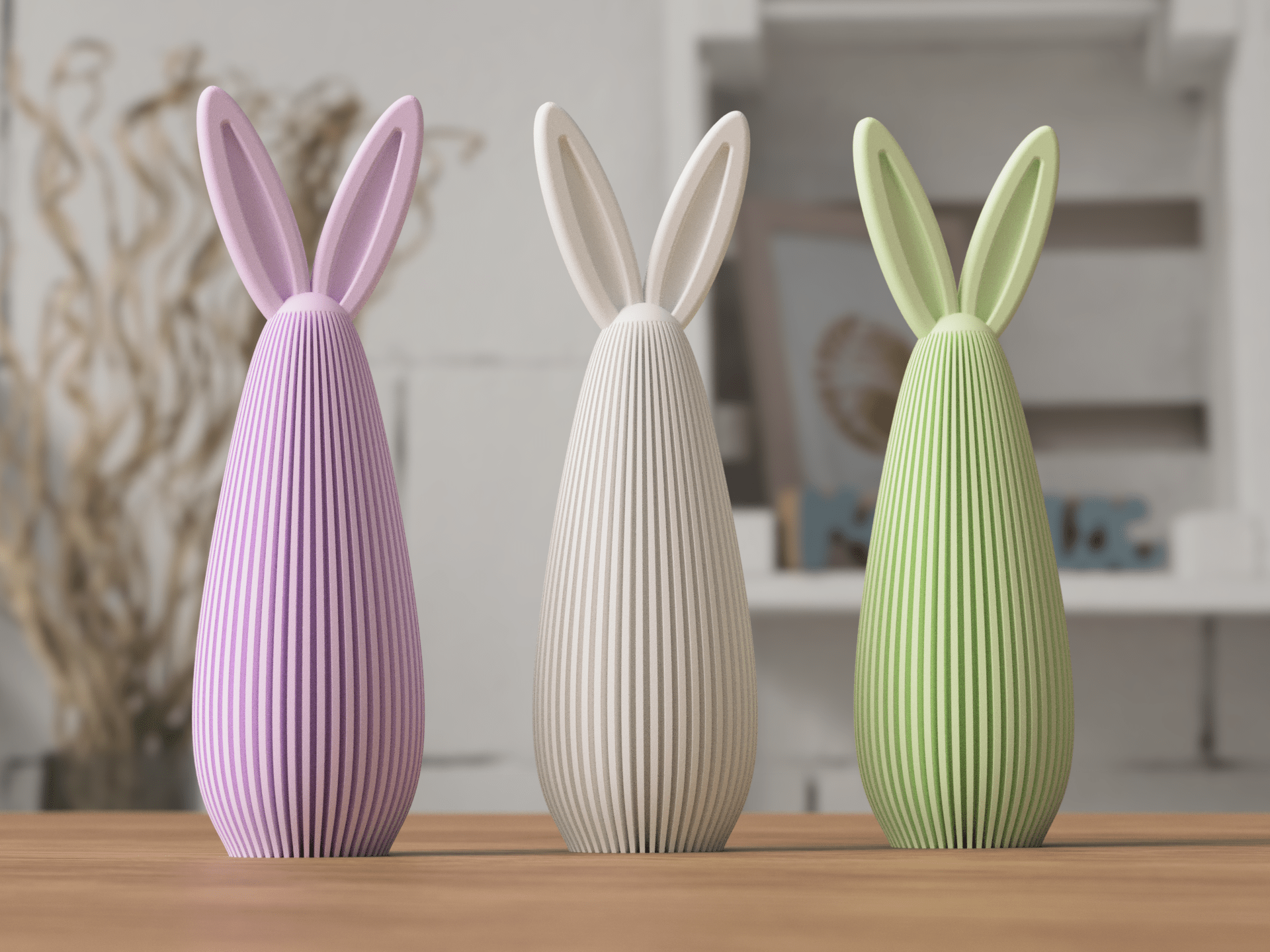 3D-printet påskehare 17,7 cm - moderne påskepynt til skandinavisk hjem