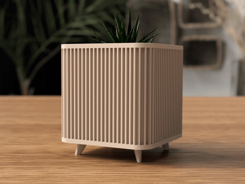 Shikaku urtepotteskjuler – firkantet planteholder med ben | H 16 cm