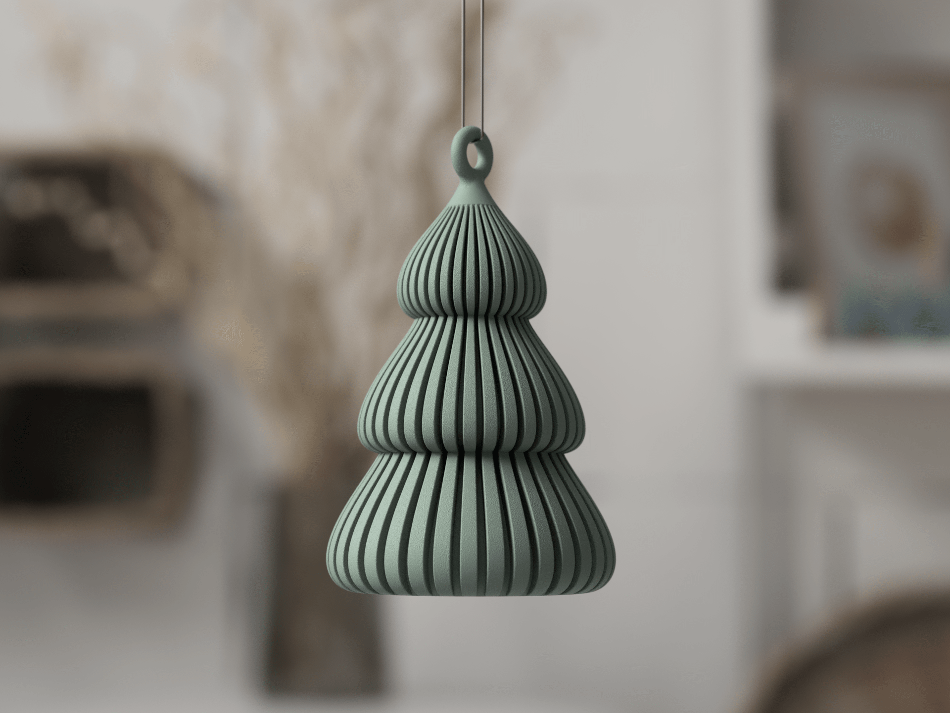 Grana juletræspynt – minimalistisk juletræ-ornament i ribbet nordisk design