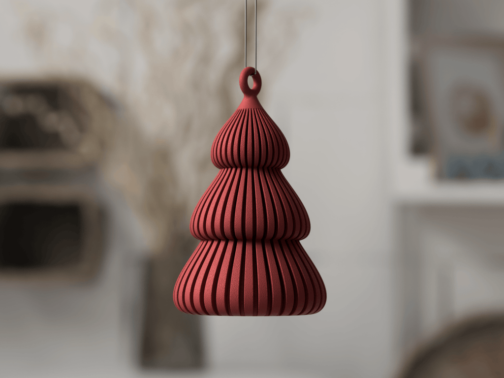 Grana juletræspynt – minimalistisk juletræ-ornament i ribbet nordisk design