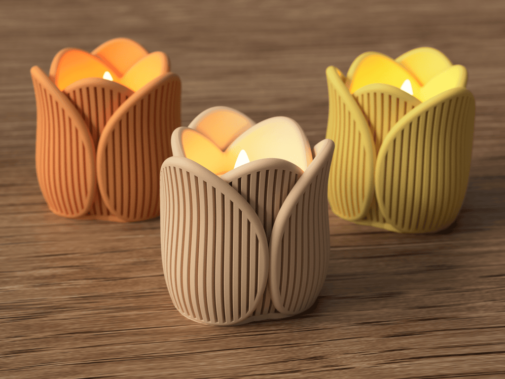 Tulipan fyrfadsstage – dekorativ lysestage i nordisk design