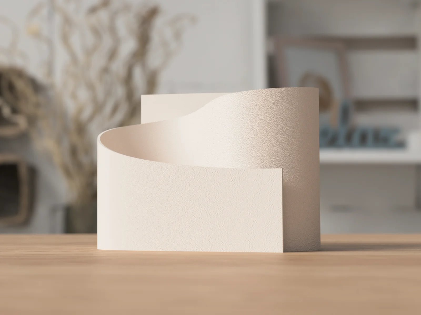 Wave opbevaringsholder i beige mat set fra siden – stilren tandbørsteholder i moderne dansk design