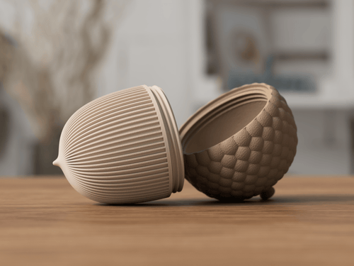 Agern beholder med tekstureret skruelåg