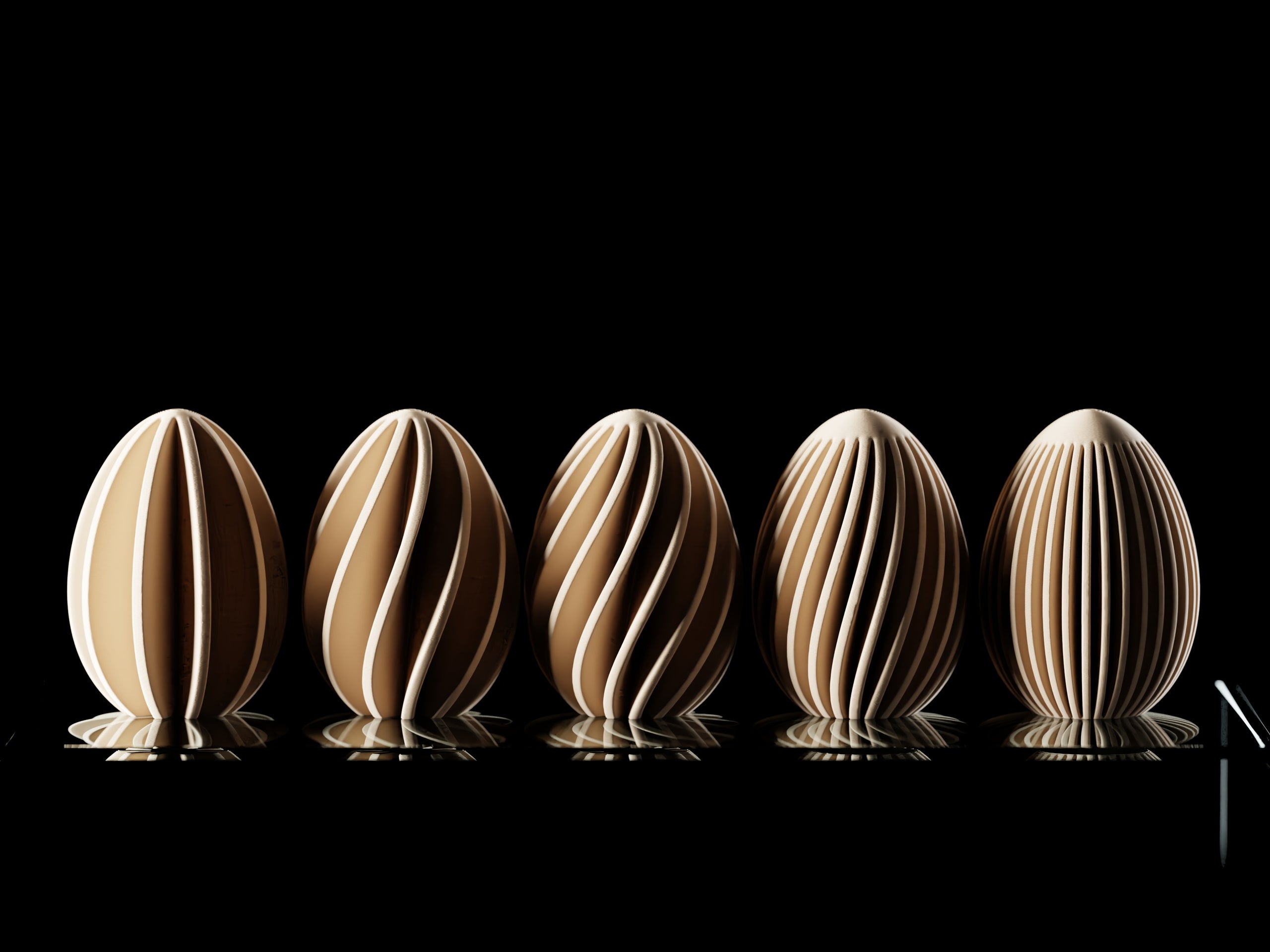 Aurelline påskeæg ophængsversion med skjult kanal til bånd og satinbånd