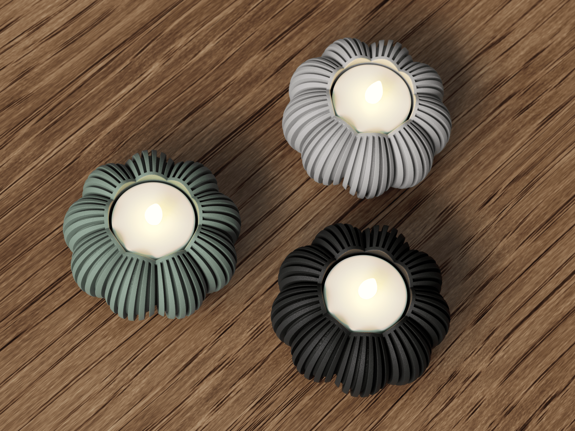 Praktisk græskar telysholder til LED-telys op til 39,5 mm