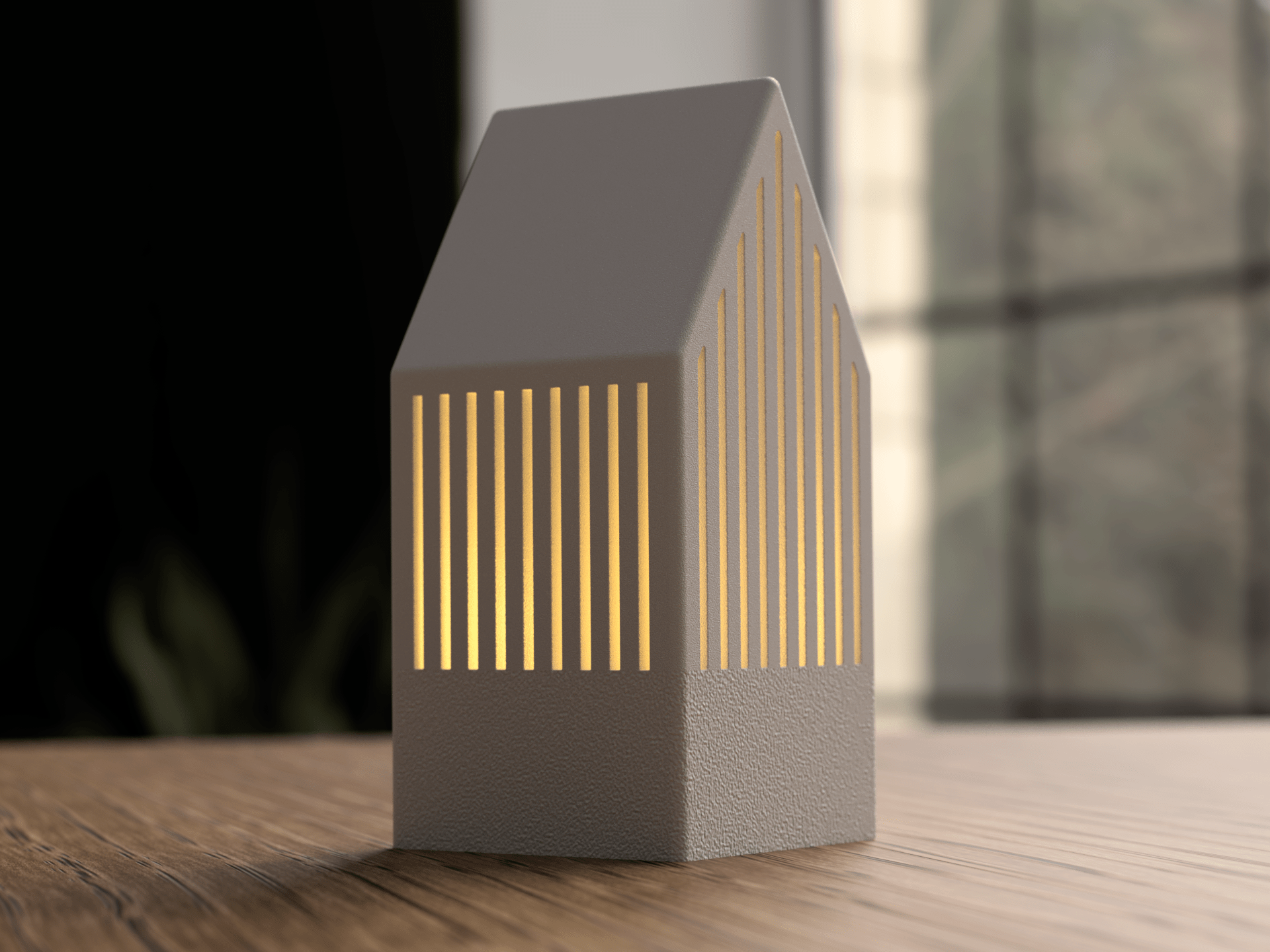 Detalje af Japandi fyrfadshus - rene linjer og minimalistisk design