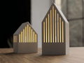 Japandi LED fyrfadshus i lille og stor størrelse - nordisk minimalistisk boligdekoration
