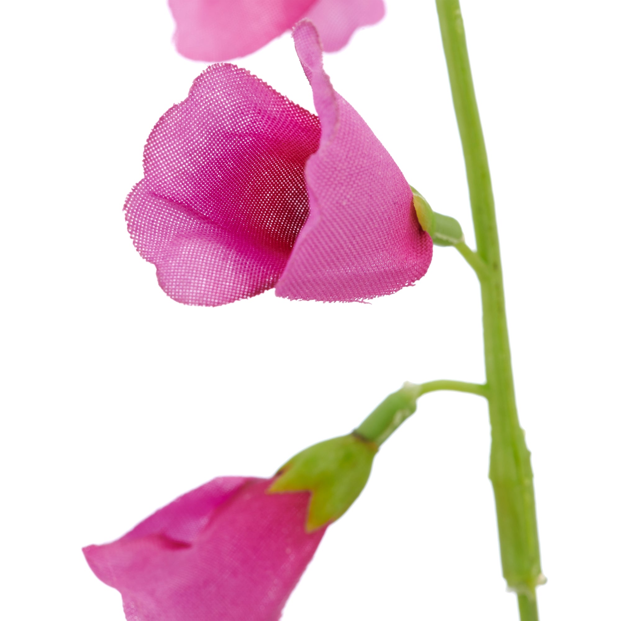 Nærbillede af kunstig pink klokkeblomst med små klokkeformede blomster