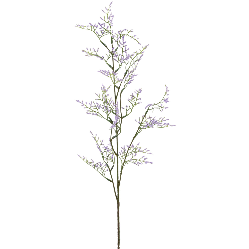 Kunstig limonium gren i lys lilla på 83 cm med fine små blomster