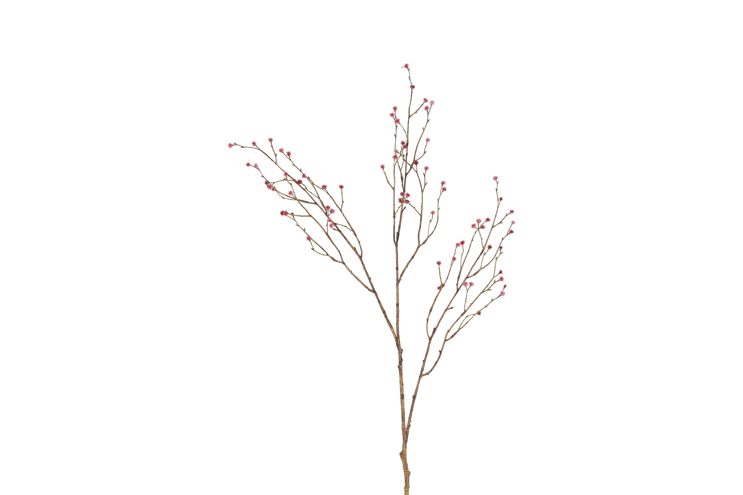 Kunstig mandstro gren i rosa på 75 cm med forgrenede stilke