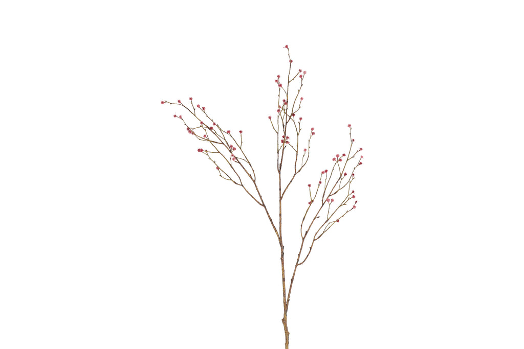 Kunstig mandstro gren i rosa på 75 cm med forgrenede stilke