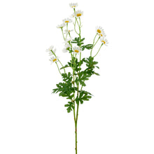 Kunstig hvid marguerit på 71 cm med grønne blade