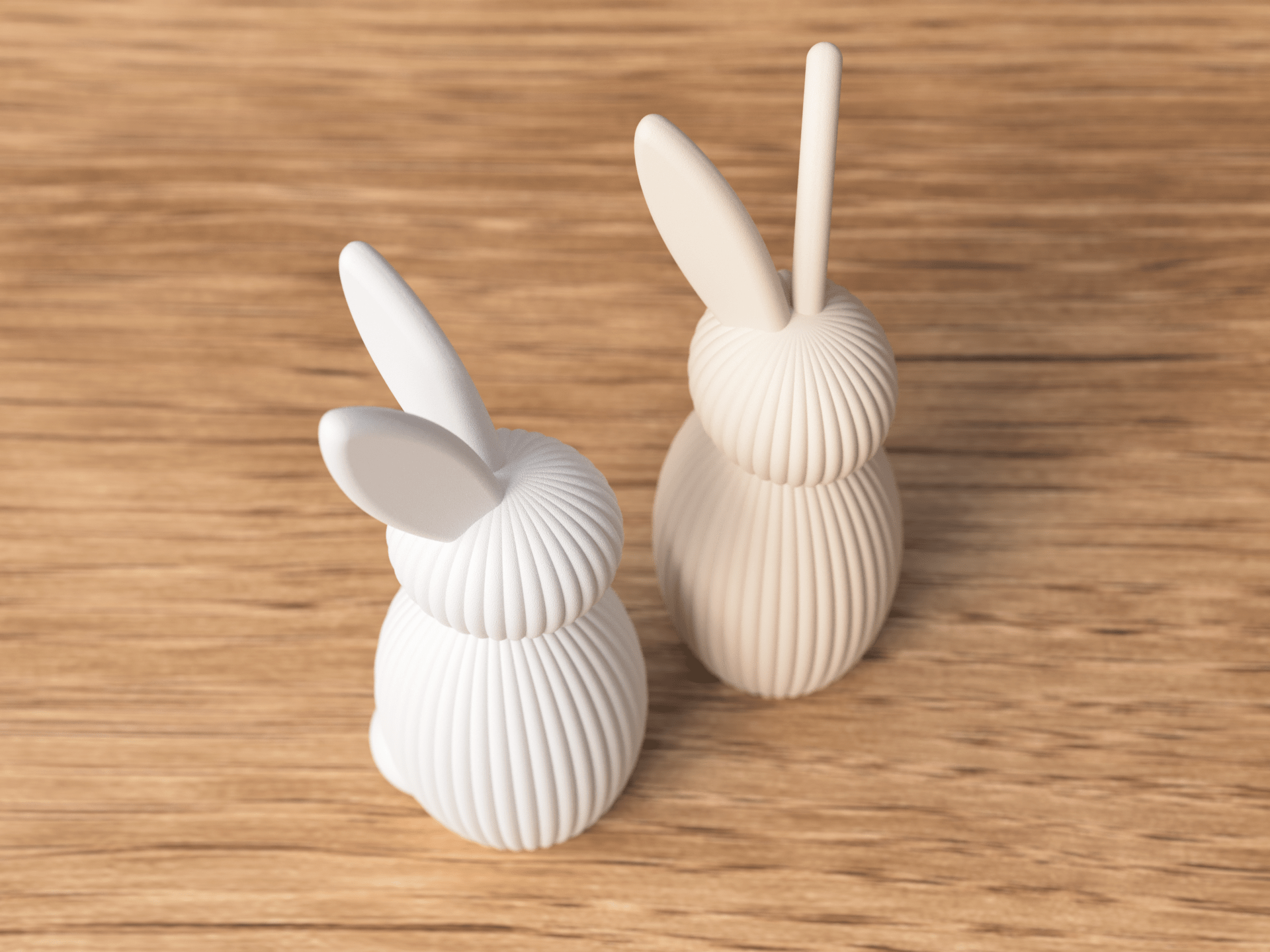 Minimalistisk påskepynt i skandinavisk stil - hvid hare skulptur