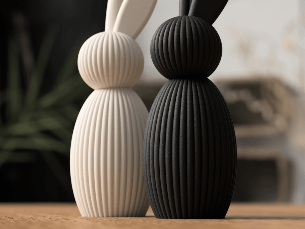 Påskehare i nordisk stil til hjemmet - bæredygtig 3D-printet dekoration