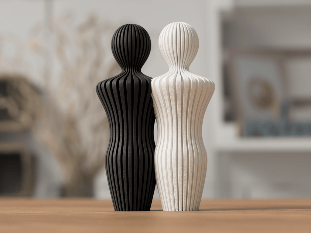 Par-statuer med to mænd i elegant skandinavisk design fremstillet i PLA-materiale - perfekt gave til Valentinsdag