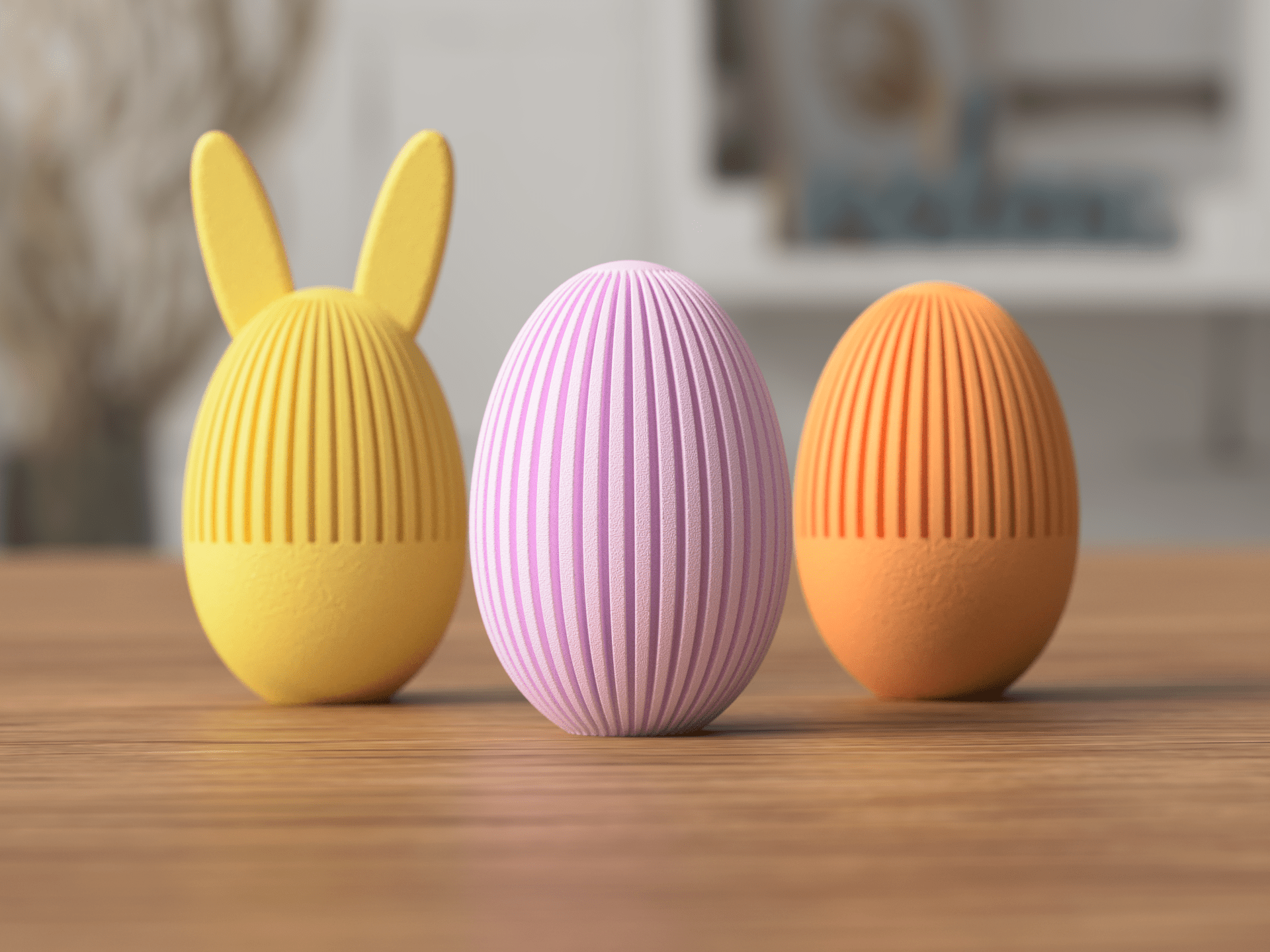 Påskeæg 5 cm uden ophæng - skandinavisk påskepynt til borddækning