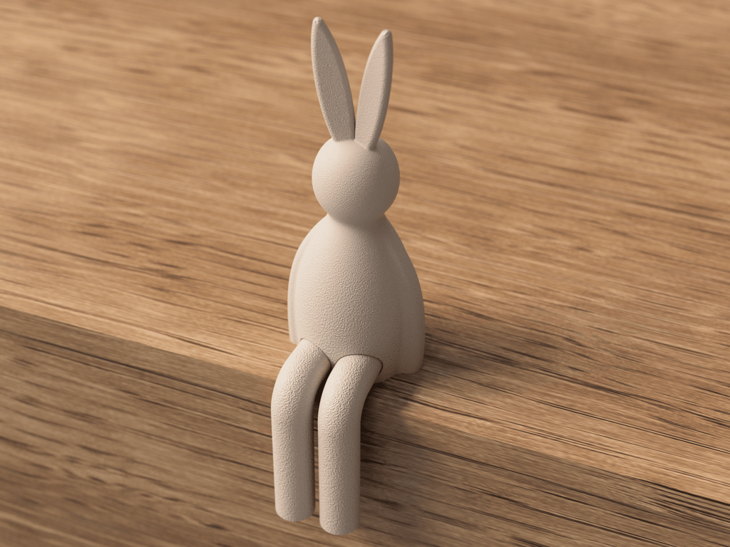 Påskehare til hylde - påskedekoration i PLA