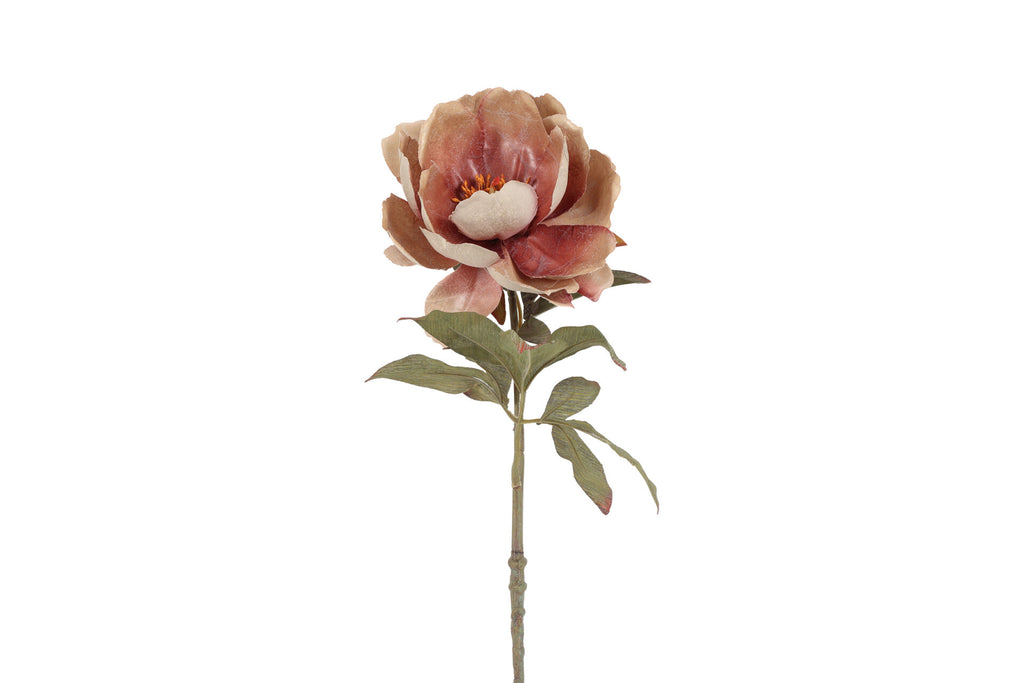 Kunstig peony i sand på 56 cm – kunstig blomst fra Homae