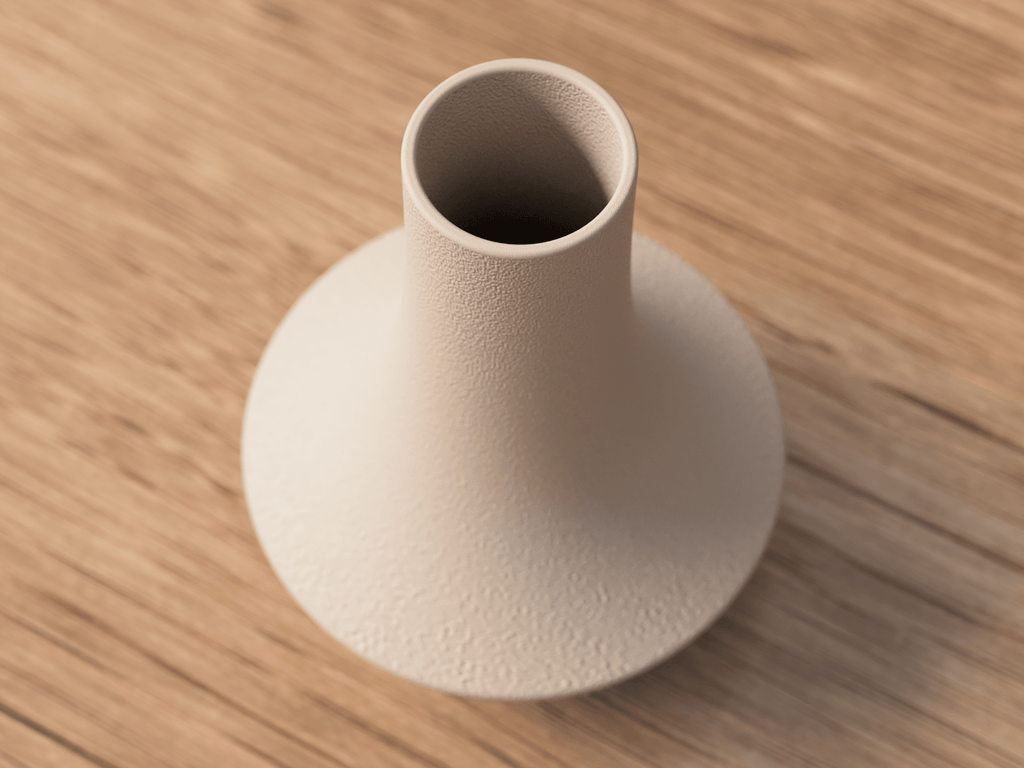 Shinto Vase i glat version - minimalistisk 3D-printet PLA vase