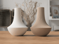 Shinto Vase i ribbet version - minimalistisk nordisk design inspireret af japansk æstetik