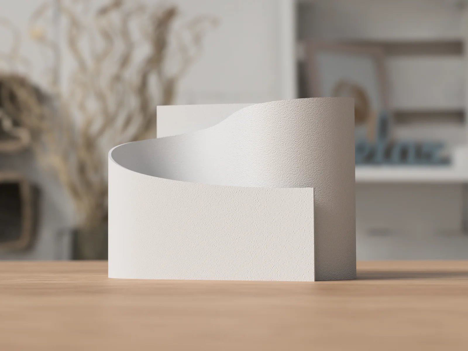 Wave opbevaringsholder i ben hvid mat set fra siden – stilren tandbørsteholder i moderne dansk design